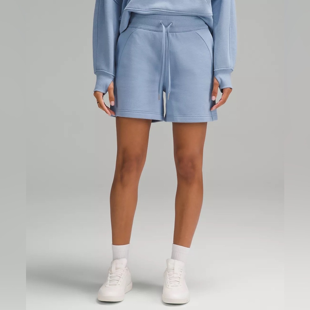 Lululemon Athletica High Waist Shorts in Light Blue